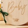 Wooden Hey Baby Shower Guest Book Ginger Ray - Afbeelding 2