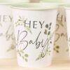 Botanical Hey Baby Shower Cups Ginger Ray - Afbeelding 2