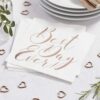 Rose Gold Best Day Ever Napkins - Beautiful Botanics Ginger Ray