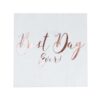Rose Gold Best Day Ever Napkins - Beautiful Botanics Ginger Ray - Afbeelding 3