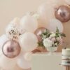 Peach, White & Rose Gold Balloon Arch Ginger Ray - Afbeelding 2
