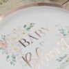 Rose Gold Baby In Bloom Baby Shower Plates Ginger Ray - Afbeelding 2