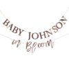 Rose Gold Customisable Baby Shower Bunting Ginger Ray - Afbeelding 3