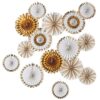 Gold Paper Fan Decorations Backdrop Kit Ginger Ray - Afbeelding 3