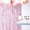 Matte Pink Fringe Curtain Backdrop Ginger Ray