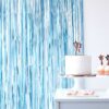 Matte Blue Fringe Curtain Backdrop Ginger Ray