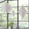 White Honeycomb Paper Hanging Decorations Ginger Ray