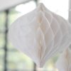 White Honeycomb Paper Hanging Decorations Ginger Ray - Afbeelding 2