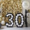 Black 30th Balloon Mosaic Frame Decoration Ginger Ray