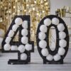Black 40th Balloon Mosaic Frame Decoration Ginger Ray