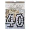 Black 40th Balloon Mosaic Frame Decoration Ginger Ray - Afbeelding 2