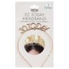 Champagne Gold 30th Birthday Headband Ginger Ray - Afbeelding 2