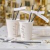 Nude and Black Happy Birthday Paper Straws Ginger Ray