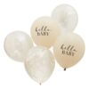 Hello Baby Taupe and Cloud Confetti Baby Shower Balloons Ginger Ray - Afbeelding 3
