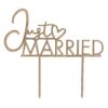 Wooden Just Married Cake Topper Ginger Ray - Afbeelding 3