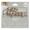 Wooden Just Married Cake Topper Ginger Ray - Afbeelding 2