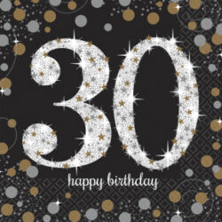 Servetten Sparkling gold 30 jaar