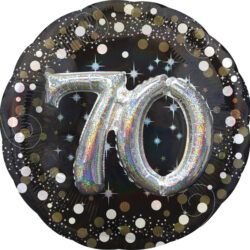 folieballon multi 70 jaar 91 cm (wordt leeg geleverd)