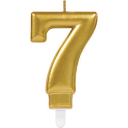 kaarsje goud nummer 7 (9.3cm)