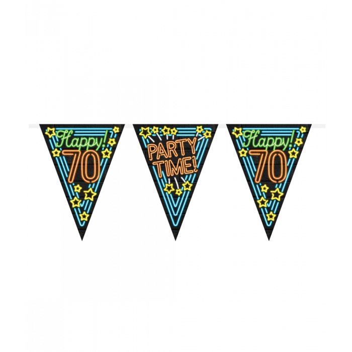 Vlaggenlijn neon 70 jaar (10 meter)
