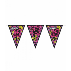 Vlaggenlijn neon sweet 16 (10 meter)