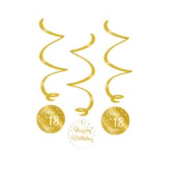 Hangslingers gold/white 18 jaar- 3st