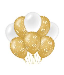 Ballonnen 12inch/30cm 16 jaar/ 8 st