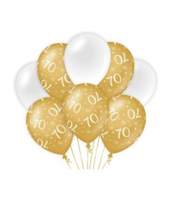 Ballonnen 12inch/30cm 70 jaar/ 8 st