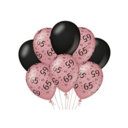 Ballonnen 12inch/30cm 65 jaar/ 8 st