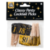 18 jaar Classy cocktailprikkers zwart/goud - Afbeelding 2