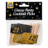 21 jaar Classy cocktailprikkers zwart/goud - Afbeelding 2