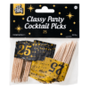 25 jaar Classy cocktailprikkers zwart/goud - Afbeelding 2