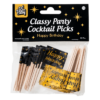 Happy Birthday Classy cocktailprikkers zwart/goud - Afbeelding 2