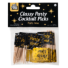 Party Time Classy cocktailprikkers zwart/goud - Afbeelding 2