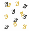 21 jaar Classy tafelconfetti zwart/goud