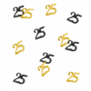 25 jaar Classy tafelconfetti zwart/goud