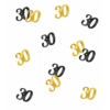 30 jaar Classy tafelconfetti zwart/goud