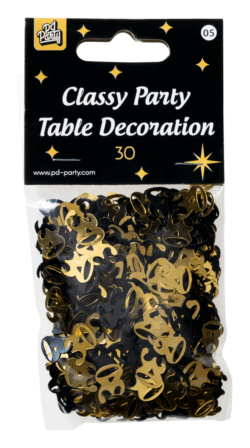 30 jaar Classy tafelconfetti zwart/goud - Afbeelding 2