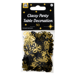 50 jaar Classy tafelconfetti zwart/goud - Afbeelding 2
