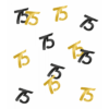 75 jaar Classy tafelconfetti zwart/goud