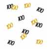 100 jaar Classy tafelconfetti zwart/goud