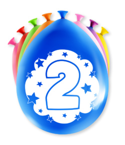 Ballonnen 12inch/30cm 2 jaar/ 8 st
