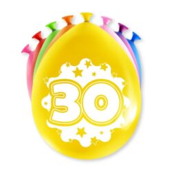 Ballonnen 12inch/30cm 30 jaar/ 8 st