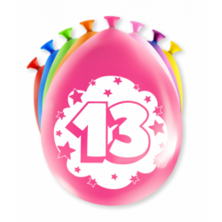Ballonnen 12inch/30cm 13 jaar/ 8 st