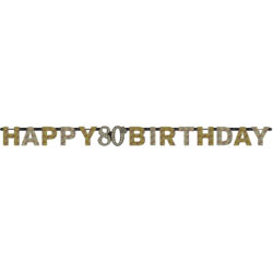 Letterslinger Sparkling Gold 80 jaar