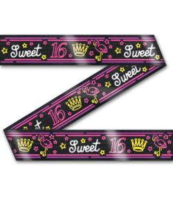 Afzetlint Sweet 16 jaar Neon