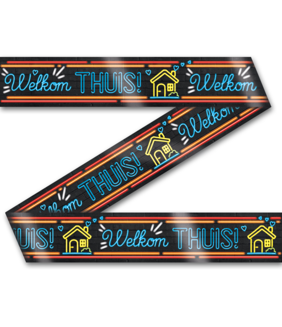 Afzetlint Welkom Thuis Neon