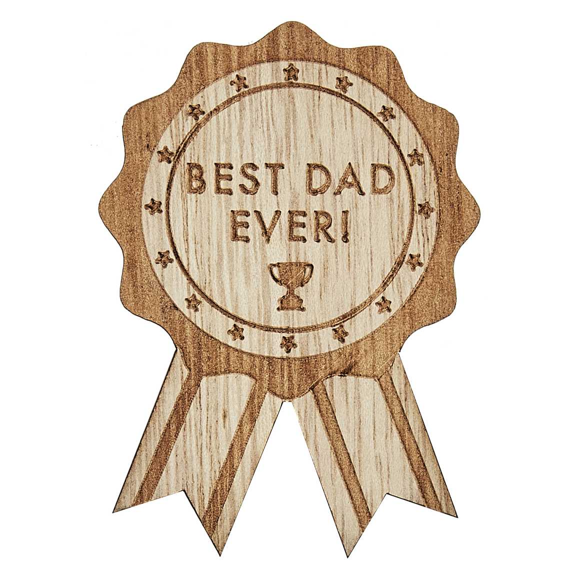 Wooden Badge - Best Dad Ever! Ginger Ray - Afbeelding 2