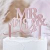 Mr and Mrs Rose Gold Acrylic Wedding Cake Topper Ginger Ray