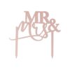 Mr and Mrs Rose Gold Acrylic Wedding Cake Topper Ginger Ray - Afbeelding 2